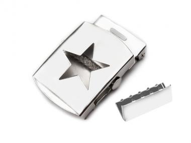 Gürtelschnalle mit Stern 30mm 1 Stück