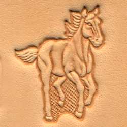 3-D Stempelplatte Rennpferd 