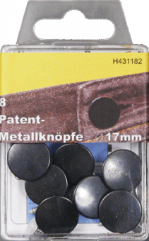 8 Metallknöpfe easy 17mm gold 
