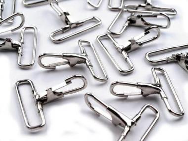 6 Taschenkarabiner 40mm silber 