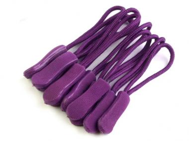 10 Reißverschluss Schlaufen violett 