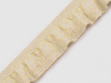 Rüschengummi kariert hellgelb 