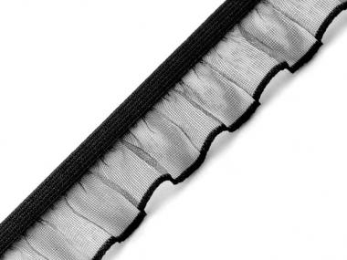 Rüschenborte schwarz 