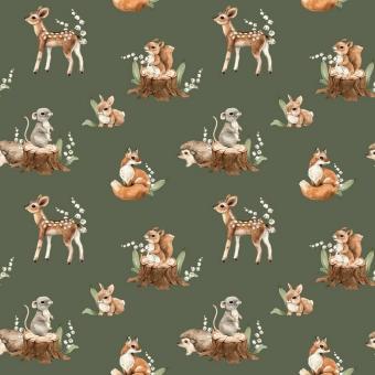 Jerseystoff Forest Biostoff olive 