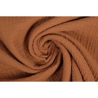 Double Gauze Baumwolle Musselin uni terrakotta 