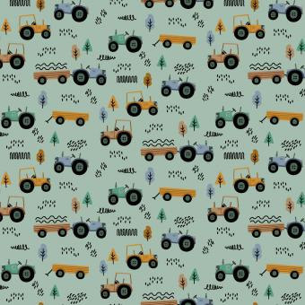 Jerseystoff Traktor mint Biostoff 