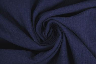 Double Gauze Baumwolle Musselin uni marine 