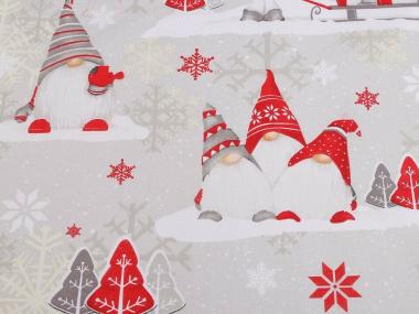 Baumwollstoff Weihnachtswichtel Trio 