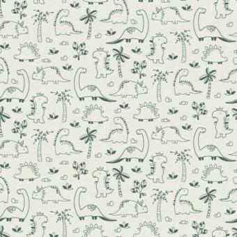 Jerseystoff Dinoland hellgrau 