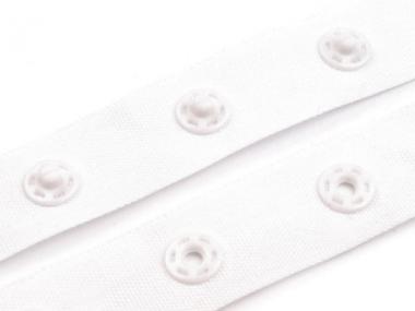 Druckknopfband weiß 1m