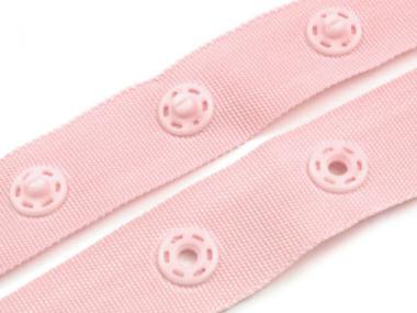 1 Rolle Druckknopfband rosa 