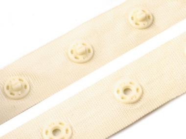 1 Rolle Druckknopfband beige 