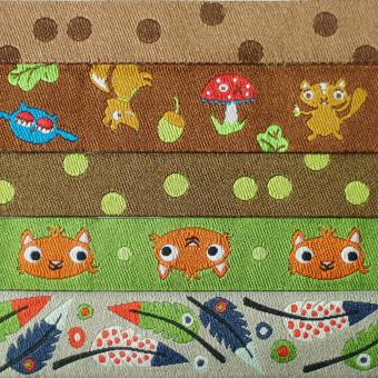 Herbstwald, 5x1m Webband-Set 
