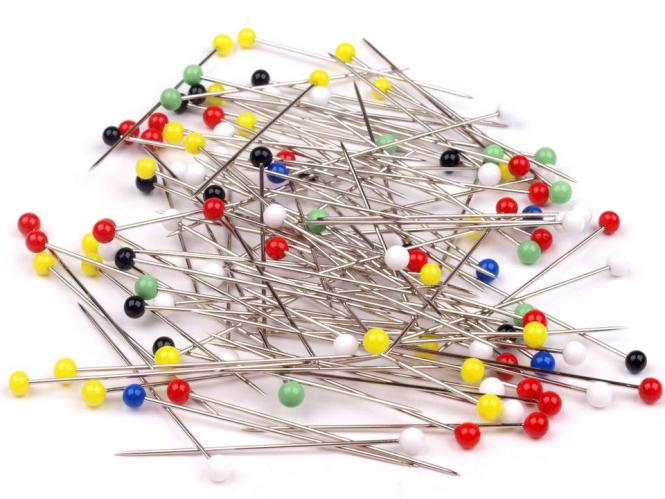 Stecknadeln mit Glaskopf Länge 48 mm 