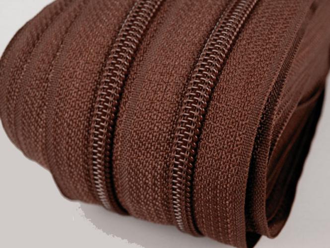 endlos Reißverschluss 5mm braun 5m