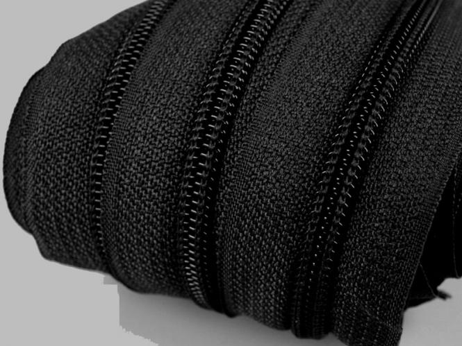 200m endlos Reißverschluss 5mm schwarz 