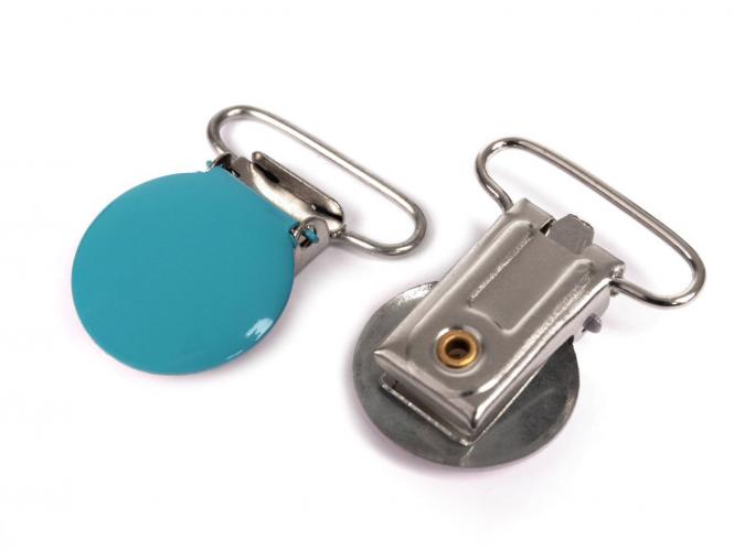 Hosenträgerclips 25mm hellblau 2 Stück
