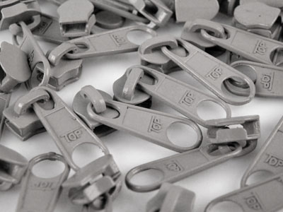 Zipper für 5mm RV hellgrau 