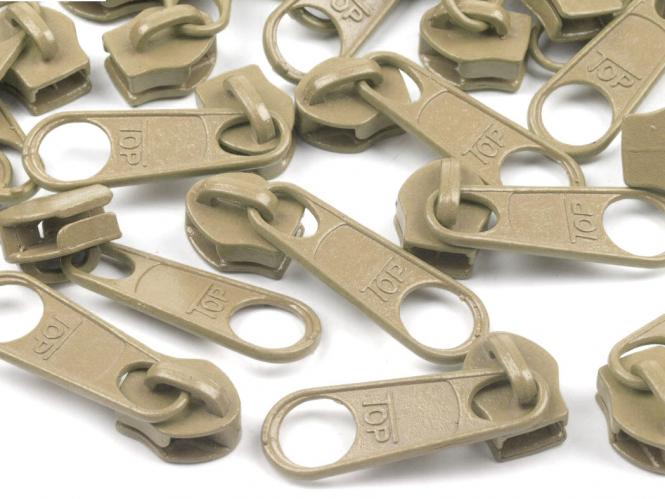Zipper für 5mm RV dunkelbeige 