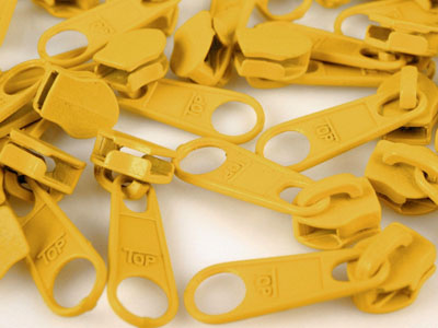 Zipper für 5mm RV  gelb 