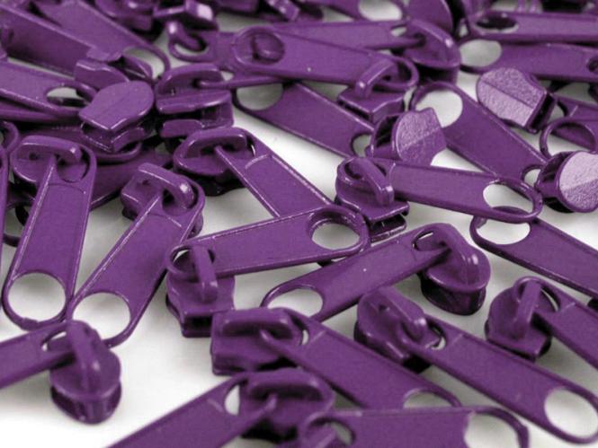 Zipper für 5mm RV violett 10 Stück
