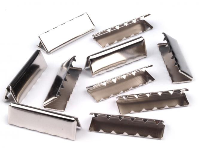 Endstücke aus Metall silber 40 mm 