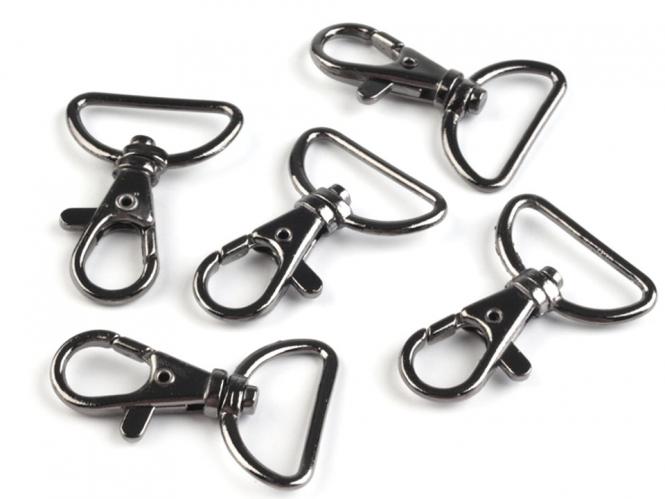 50 kleine dark Karabiner 25mm Metall 