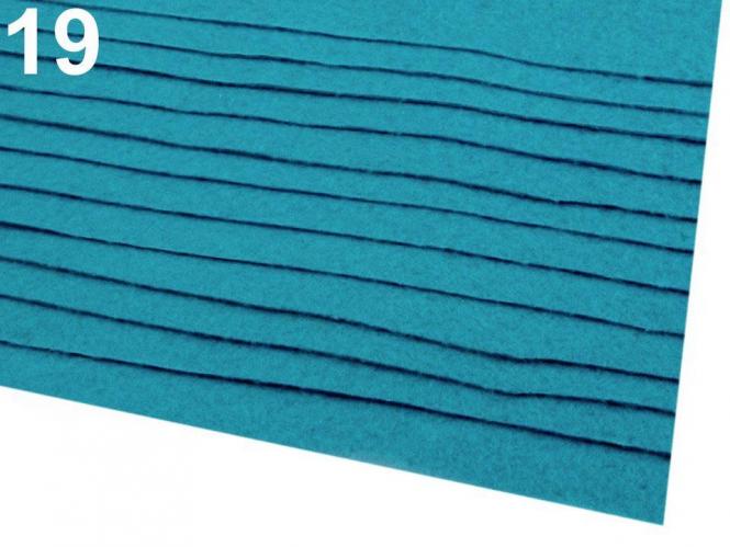 Filz 20 x 30cm 0,9 mm  dunkeltürkis 