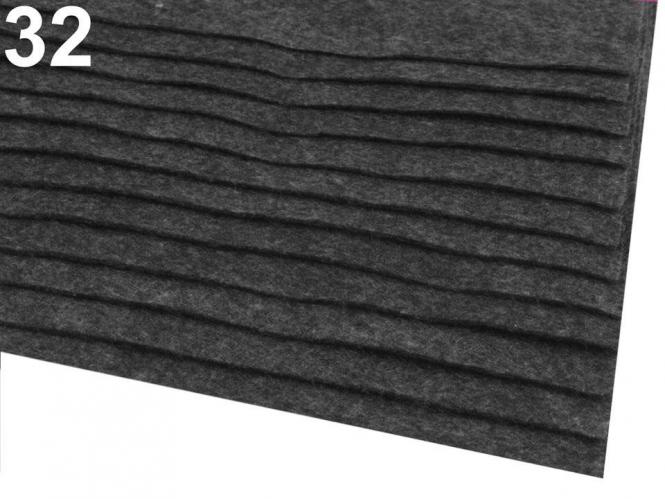 Filz 20 x 30cm 0,9 mm anthrazit 