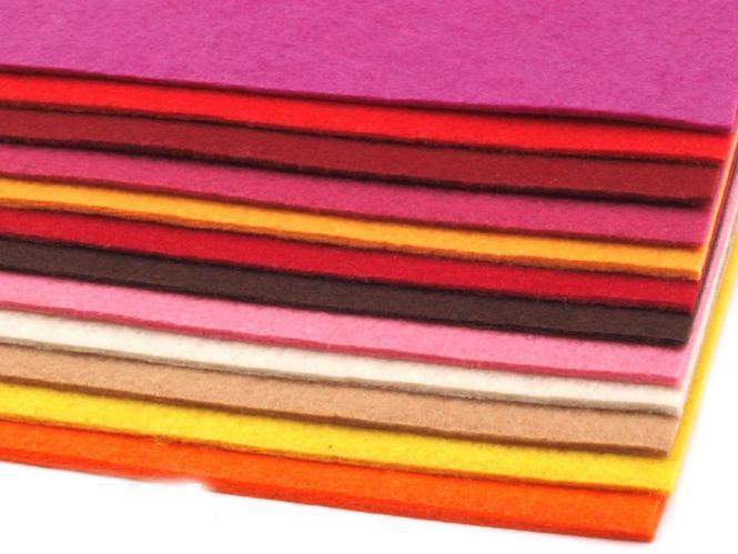 12 x Filz 20 x 30cm 2-3mm Mix 3 