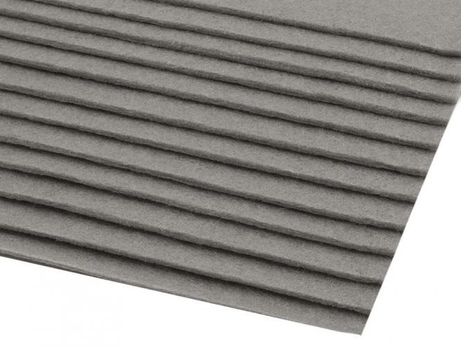Filz 20 x 30cm 2-3mm grau 