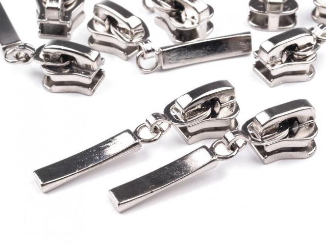 Zipper Profilreißverschluss 5mm silber 5 Stück