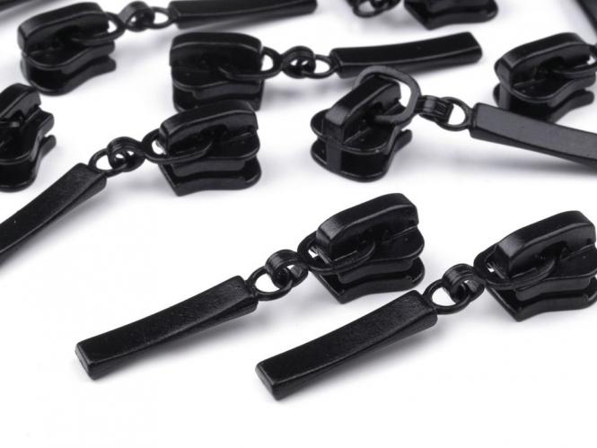 Zipper Profilreißverschluss 5mm schwarz lang 5 Stück