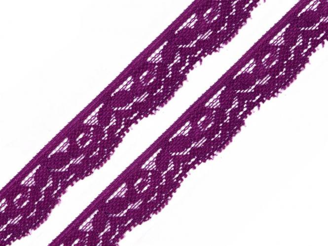 Spitze elastisch Breite 20 mm lila 