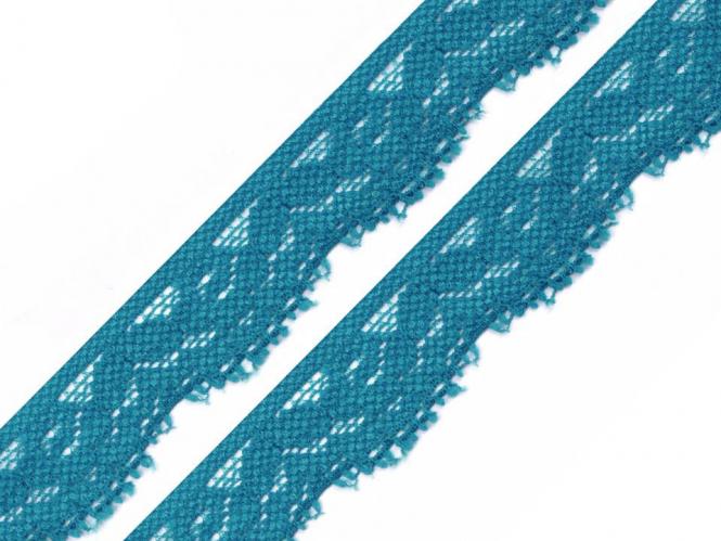 Spitze elastisch Breite 20 mm türkis 