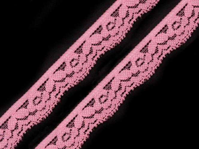 Spitze elastisch Breite 20 mm rosa 