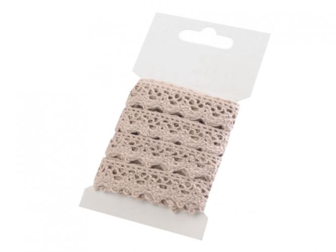 3m Klöppelspitze 15mm milchkaffee 