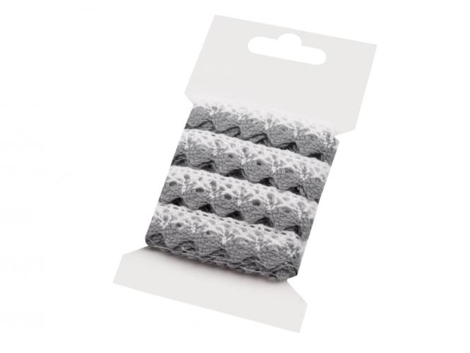 3m Klöppelspitze 15mm grau-weiss 