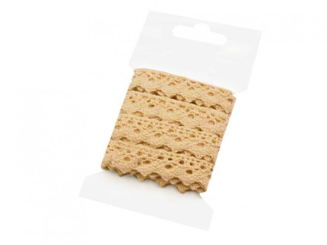 3m Klöppelspitze 15mm dunkelbeige 