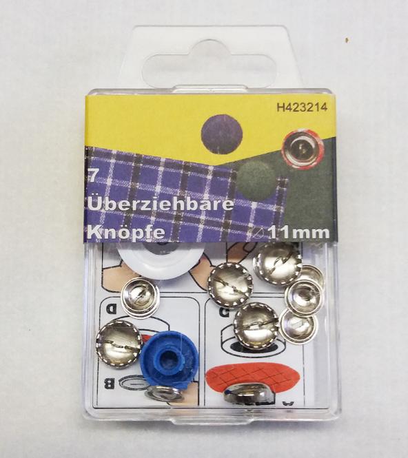 7 überziehbare Knöpfe 11mm 