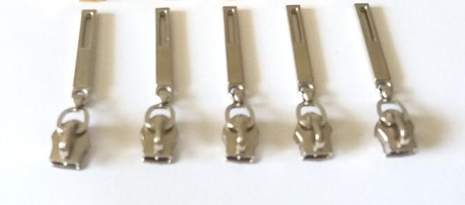 200 Zipper silber lang Spiralreißverschluss 