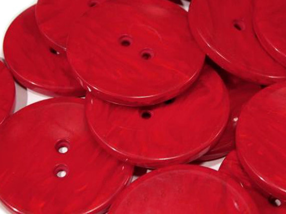 5 große Knöpfe meliert rot 