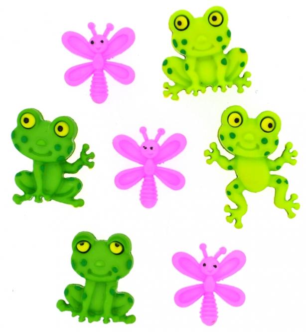 Dress It Up Knöpfe Frösche & Libellen 
