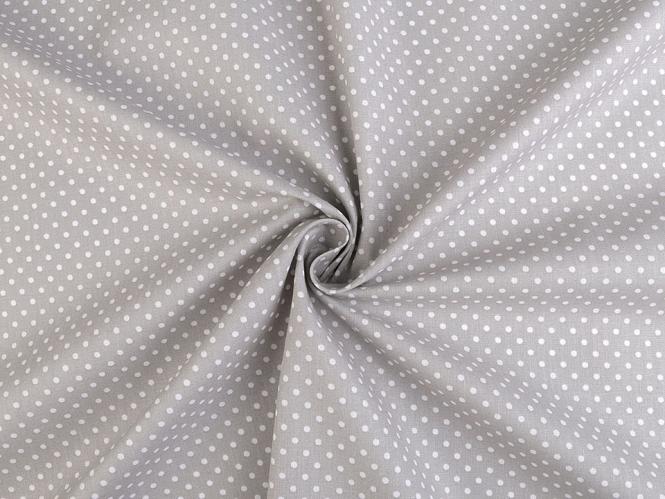 Baumwollstoff Punkte 2-3mm hellgrau 