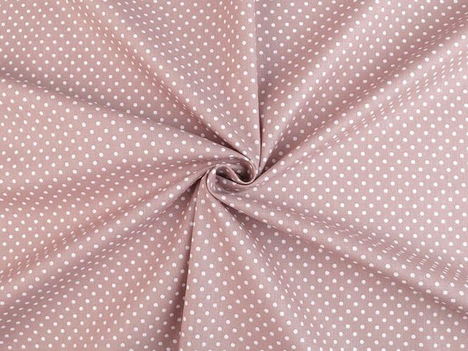 Baumwollstoff Punkte 2-3mm altrosa 