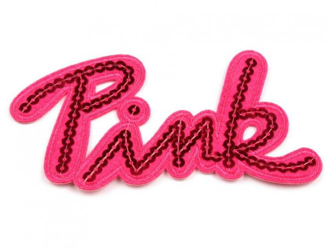 Aufbügler mit Pailletten in pink 