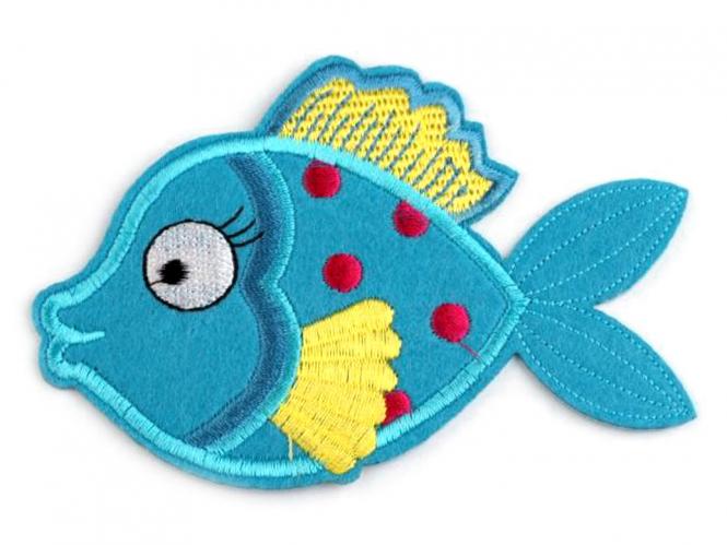 Applikation Fischli türkis 