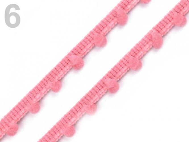 Pomponborte 7mm fuchsia 