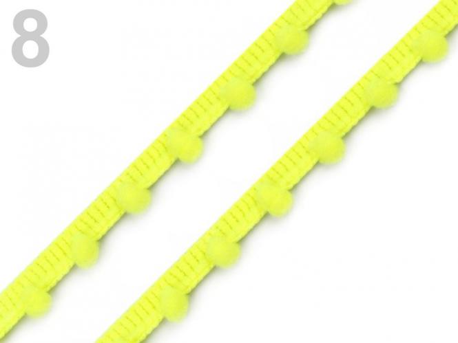 Pomponborte 7mm neongelb 