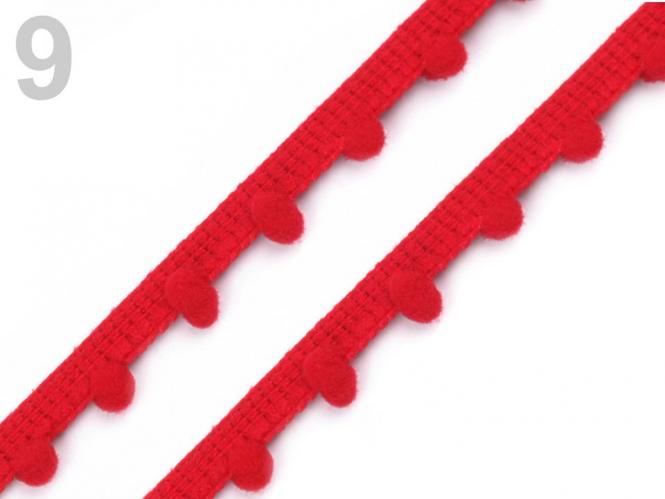 Pomponborte 7mm rot 